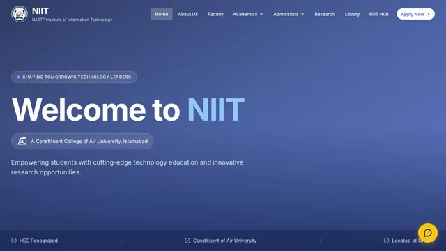 Screenshot of www.niit.edu.pk on port 443