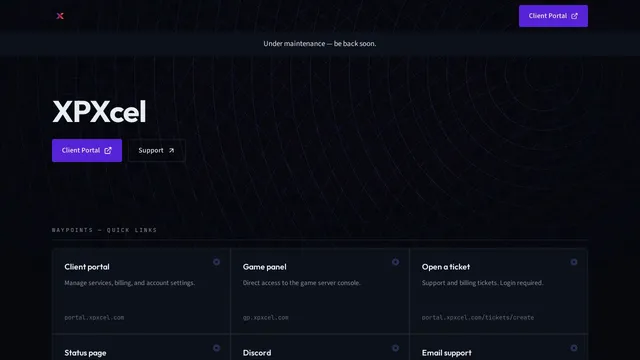 Screenshot of www.xpxcel.com