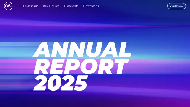 Screenshot of annualreport.cm.com on port 443