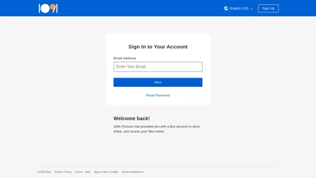 Screenshot of 1091.box.com on port 443