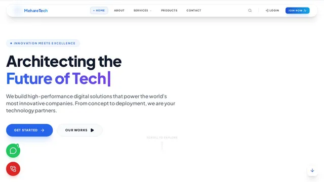 Screenshot of meharetech.com