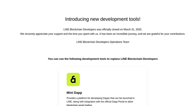 Screenshot of dev.blockchain.line.me on port 443