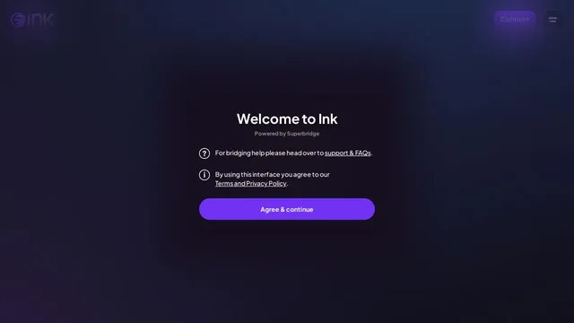 Screenshot of ink-demo.superbridge.app on port 443