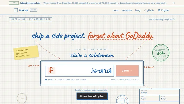 Screenshot of is-an.ai on port 443