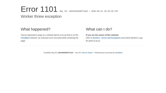 Screenshot of phvh.is-an.ai on port 443