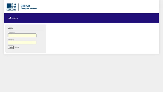 Screenshot of imonitor.hkbnes.net on port 443