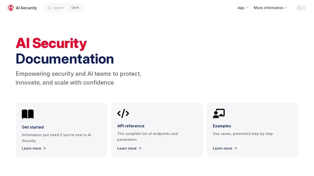 Screenshot of docs.aisecurity.f5.com on port 443
