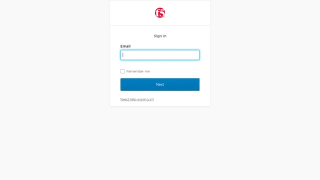 Screenshot of identity.account.f5.com on port 443