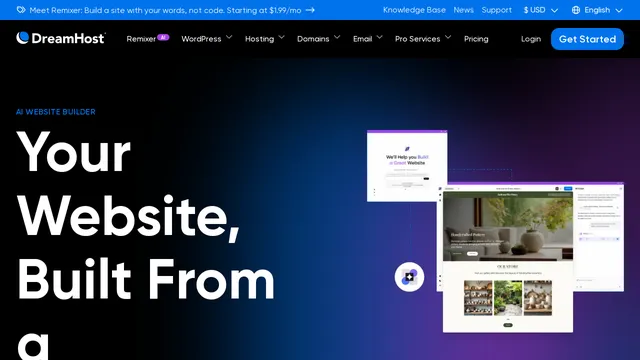 Screenshot of remixer.dreamhost.com on port 443