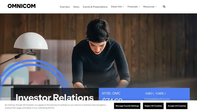 Screenshot of investors.interpublic.com on port 443