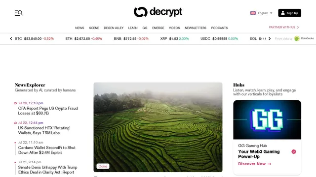 Screenshot of rhino-api.decrypt.co on port 443