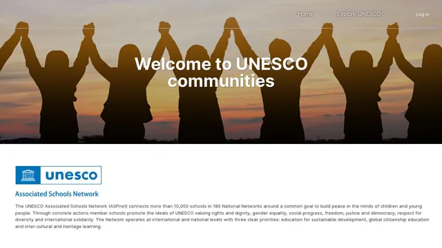 Screenshot of community.unesco.org on port 443