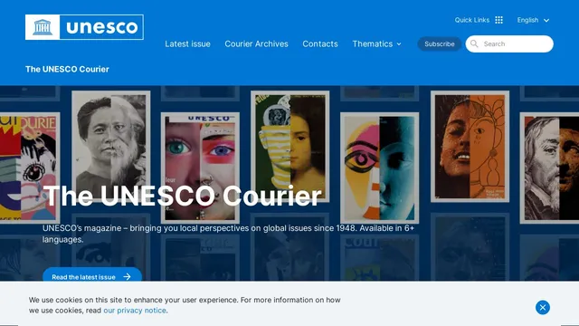 Screenshot of courier.unesco.org on port 443