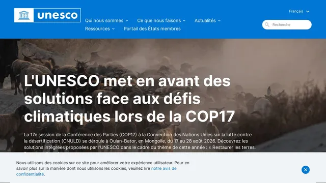 Screenshot of fr.unesco.org on port 443