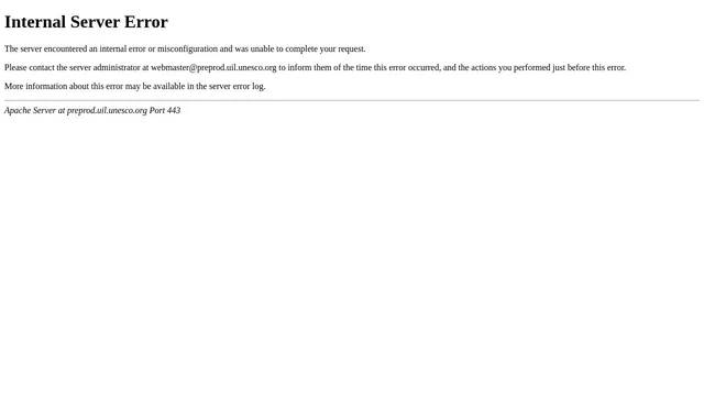 Screenshot of preprod.uil.unesco.org on port 443