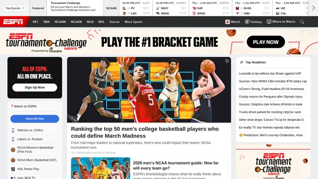 Screenshot of espn.com on port 443