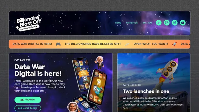 Screenshot of billionaireblastoff.firefox.com on port 443