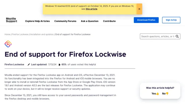 Screenshot of lockbox.firefox.com on port 443