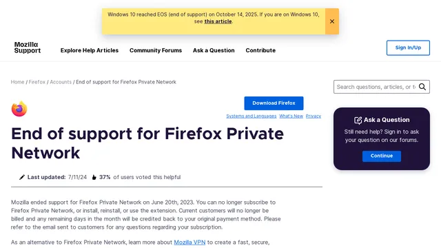 Screenshot of premium.firefox.com on port 443