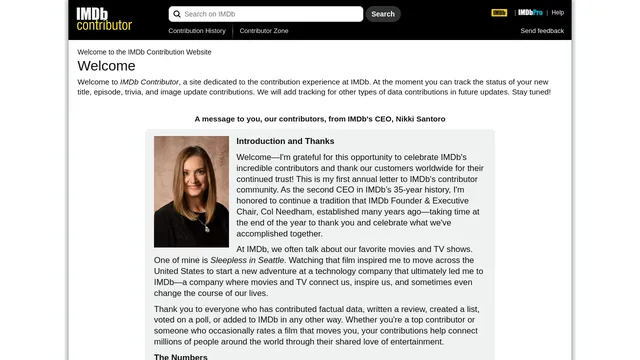 Screenshot of contribute.imdb.com on port 443