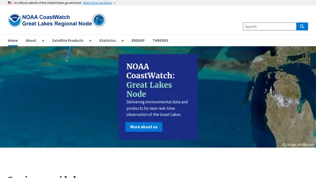 Screenshot of coastwatch.glerl.noaa.gov on port 443
