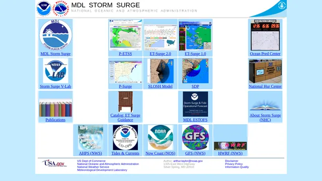 Screenshot of slosh.nws.noaa.gov on port 443