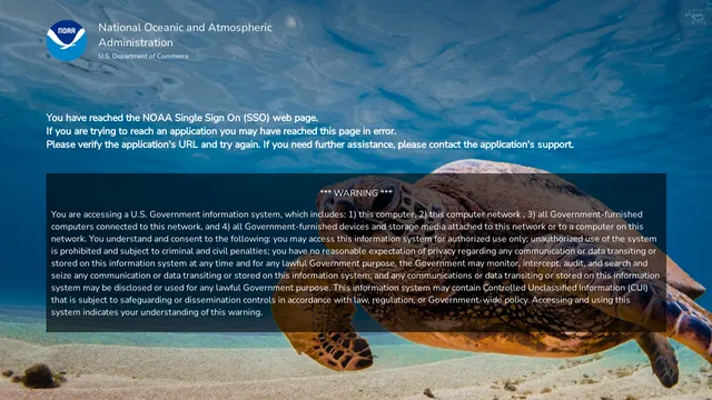 Screenshot of sso3-central.haes.noaa.gov on port 8443
