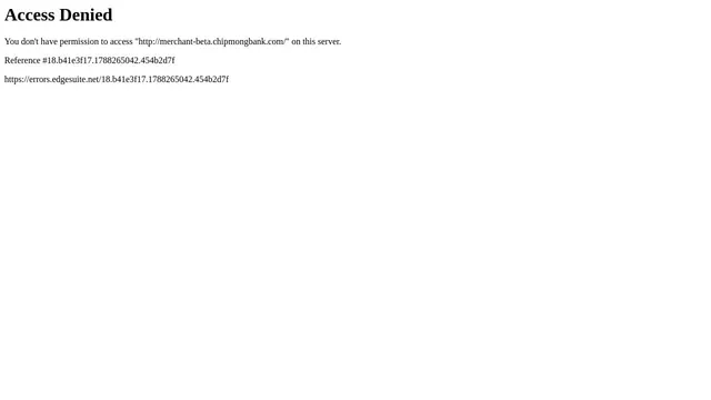 Screenshot of merchant-beta.chipmongbank.com on port 443