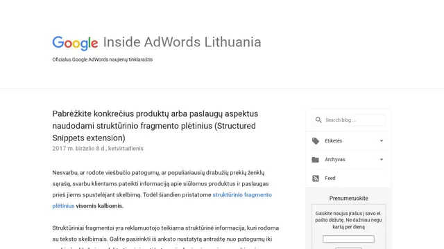 Screenshot of adwords-lt.googleblog.com on port 443