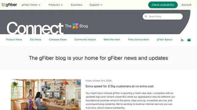 Screenshot of fiber.googleblog.com on port 443