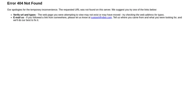 Screenshot of communities.viber.com on port 443