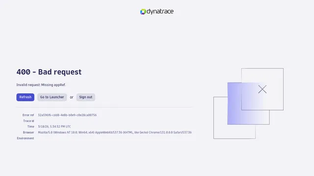 Screenshot of 6wo4bo54dcsc7jffc47fjrakr2jkhrog-gdp84574.prod9.apps.dynatrace.com on port 443
