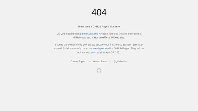 Screenshot of gandalf.github.com on port 443