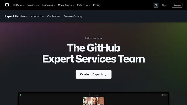 Screenshot of services.github.com on port 443