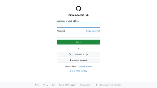 Screenshot of warehouse.github.com on port 443