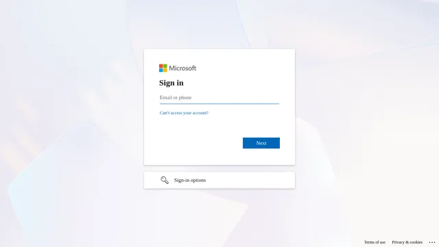 Screenshot of myprofile.microsoft.com on port 443