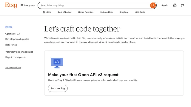 Screenshot of api.etsy.com on port 443