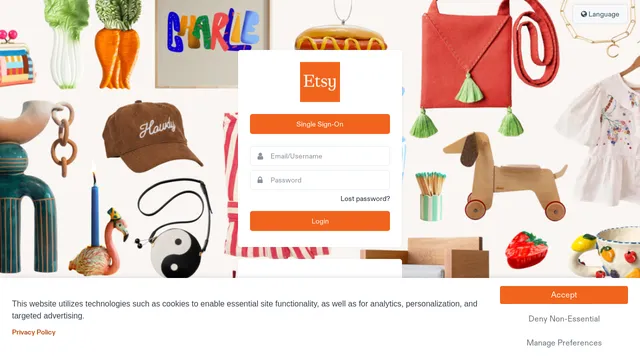Screenshot of dam.etsy.com on port 443