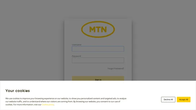Screenshot of businessmarketplace.mtn.co.za on port 443