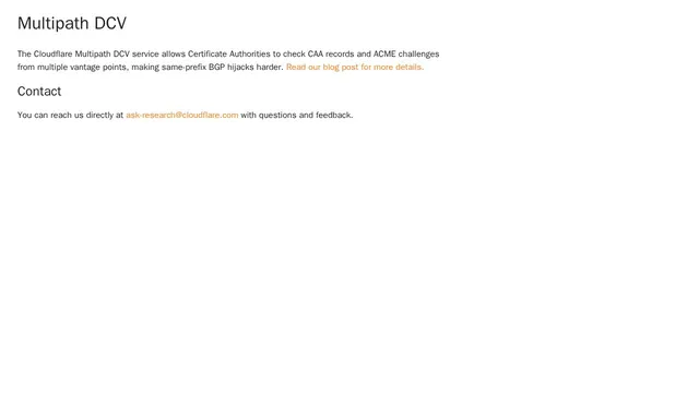 Screenshot of dcvcheck-staging.cloudflare.com on port 443