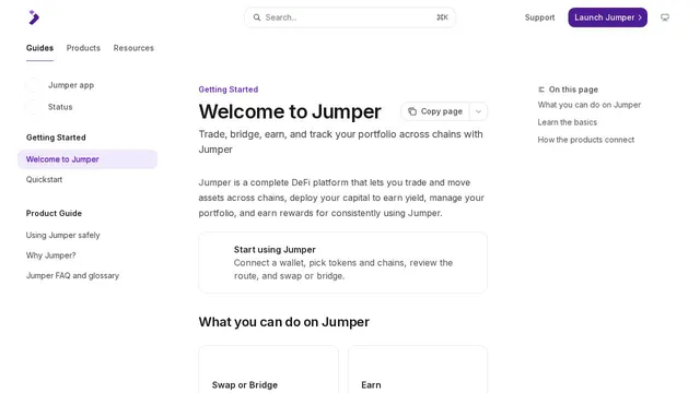 Screenshot of docs.jumper.xyz on port 443