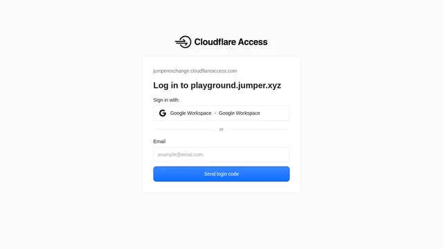 Screenshot of playground.jumper.xyz on port 443