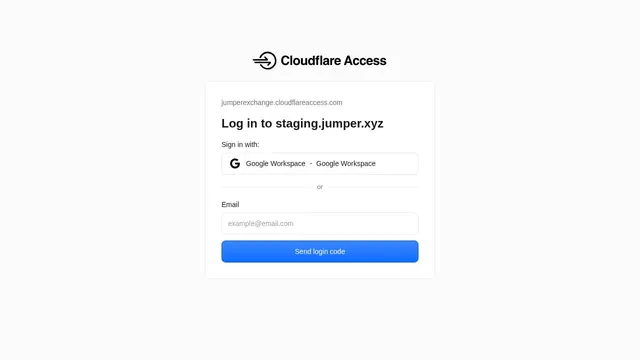 Screenshot of staging.jumper.xyz on port 443
