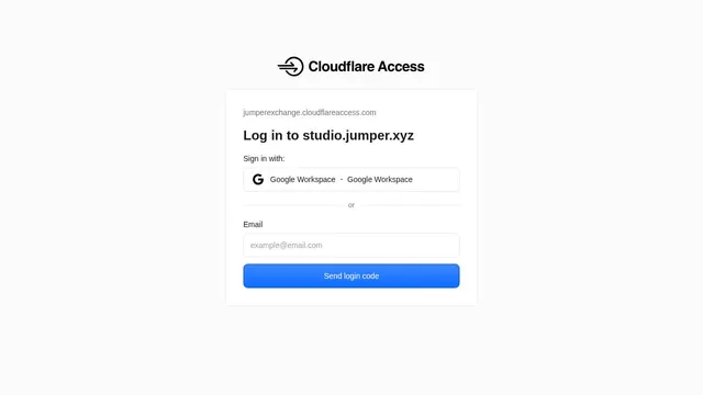 Screenshot of studio.jumper.xyz on port 443
