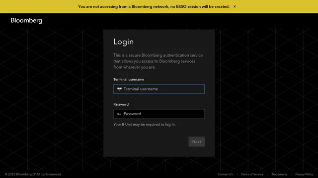 Screenshot of compass.bloomberg.com on port 443