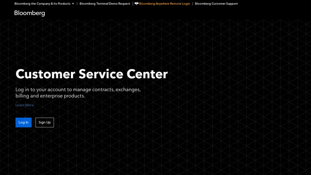 Screenshot of service.bloomberg.com on port 443