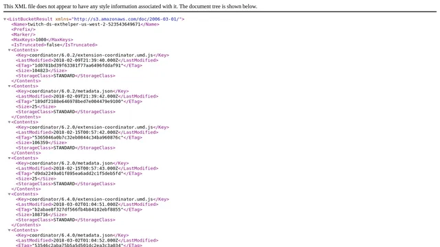 Screenshot of extension-files.twitch.tv on port 443
