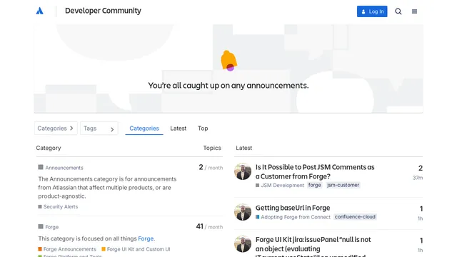 Screenshot of community.developer.atlassian.com on port 443