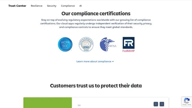 Screenshot of compliance.atlassian.com on port 443