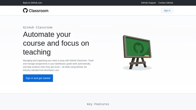 Screenshot of classroom.github.com on port 443